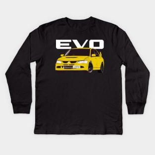 LIGHTNING YELLOW EVO 8 Kids Long Sleeve T-Shirt